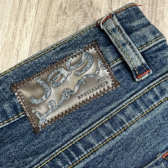 Vintage 90s Y2K JAG Embroidered Denim Wide Leg Flare Jeans / Women’s Sz 16 XL - Picture 5 of 13